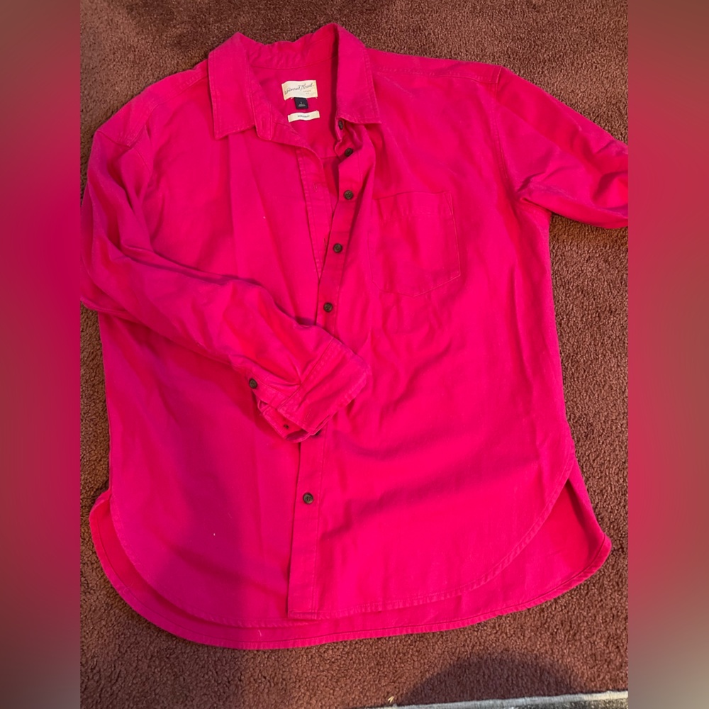 Oversized women’s button up flannel shirt